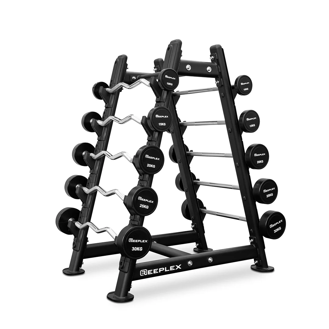 Barbell Rack With Weights 10KG & 30KG - Straight & Zigzag