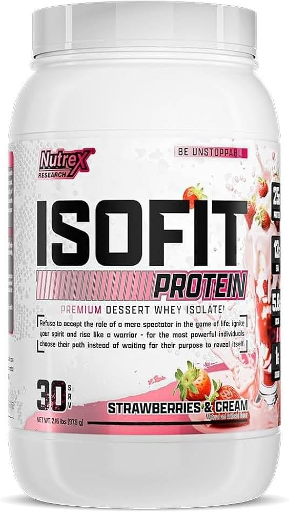 Nutrex Research / Iso Fit Protein 30 Ser Strawberries Cream بروتين ايزو بنكهة الفروالة