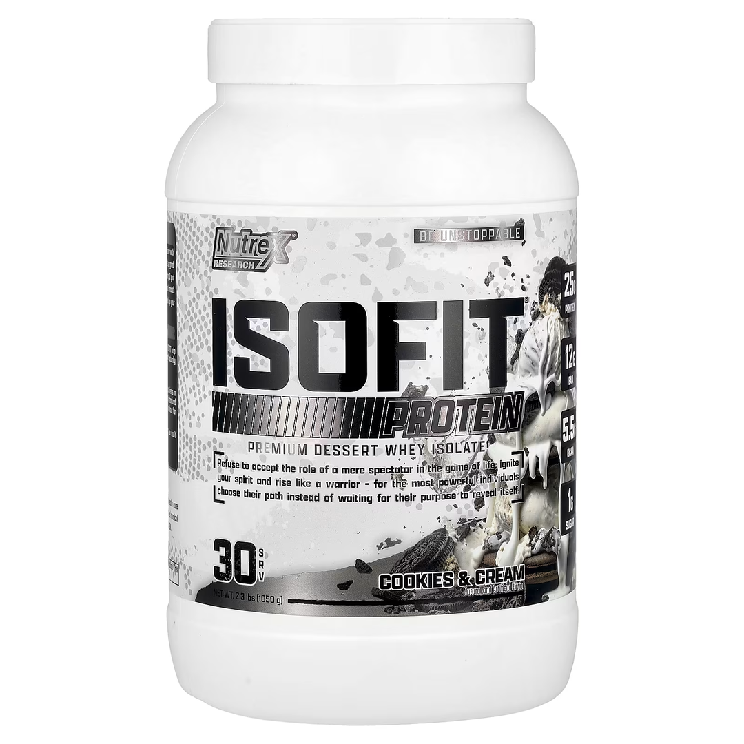 Nutrex Research / Iso Fit Protein 30 Ser Cookies Cream بروتين ايزو بنكهة كويكز كريم