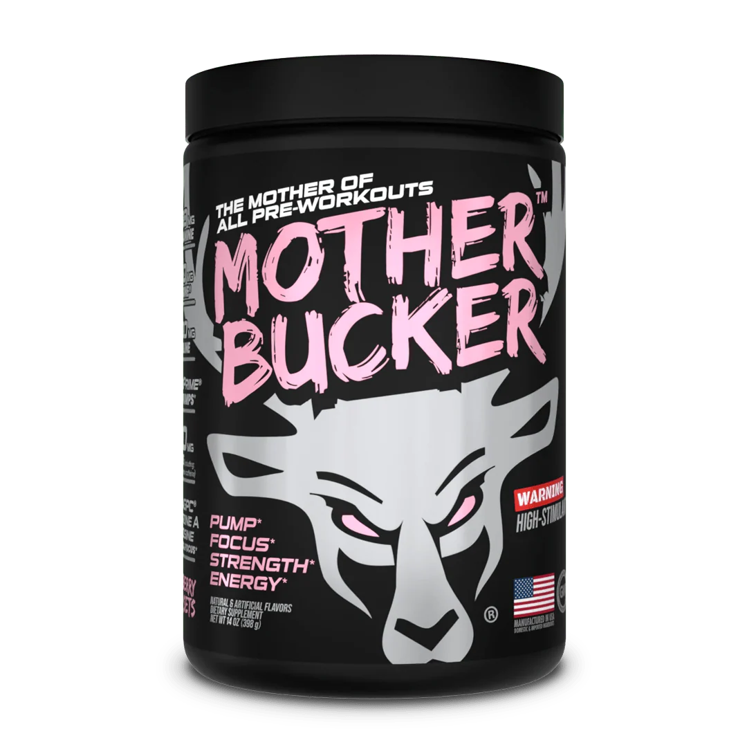 Bucked Up - Mother Bucker Pre-Workout Strawberry 100% High - Stimulant مشروب طاقـة