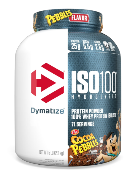 dymatize iso 100 cocoa pebbles / ايزو 100 بنكهة كوكو ببليز