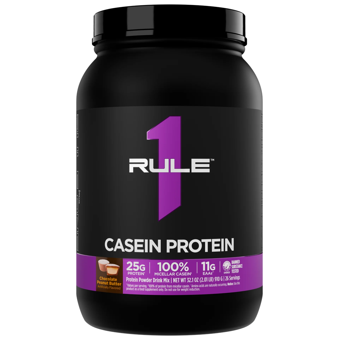 Rule1 Casein Protein Chocolate Peanut Butter 900g/بروتين كاسين نكهت شوكلاطه