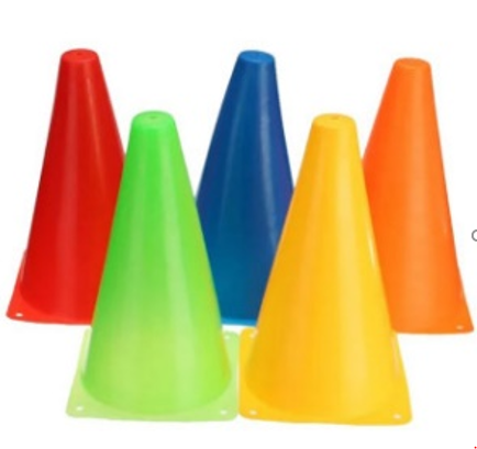 Ramaco / Training Cones from 18 cm to 50 cm 5 pieces / راماكو / قمع  عادي من 18 سم الي 50سم  عدد القمع 5