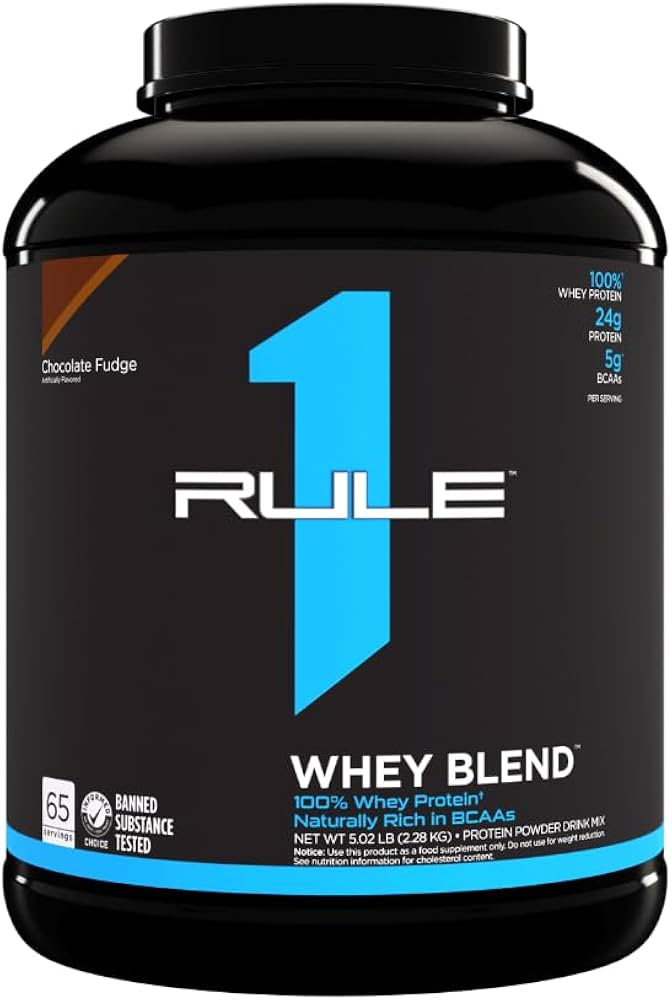 Rule1 Whey protein chocolate fudge/ واي بروتين بنكهة الشكلاته