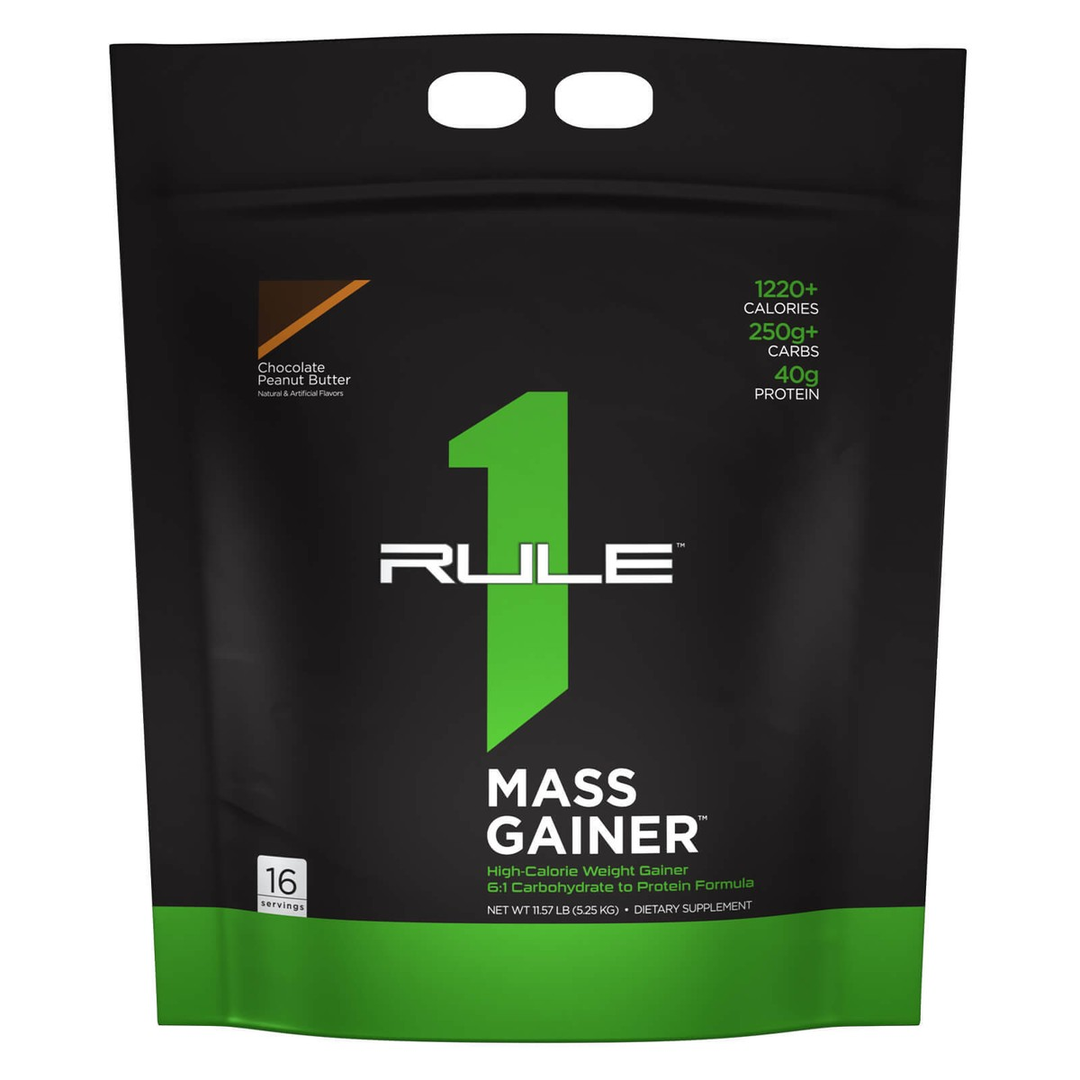 RULE1 Mass GAINER/ CHOCOLATE peanut butter /10LB رول ون ماس جينر