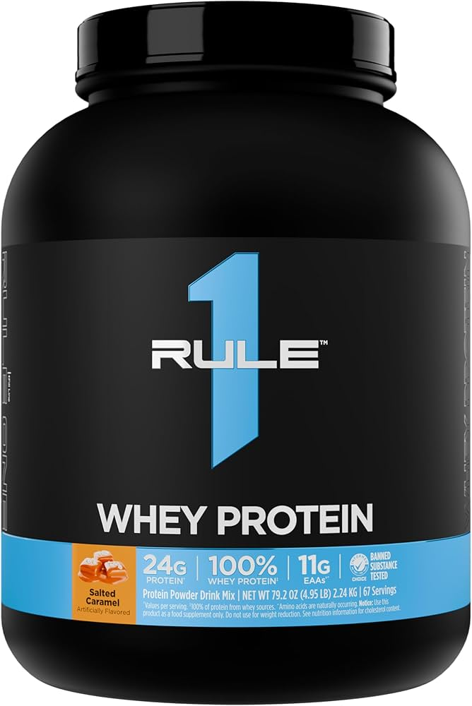Rule1 Whey protein salted caramel/ واي بروتين رول ون